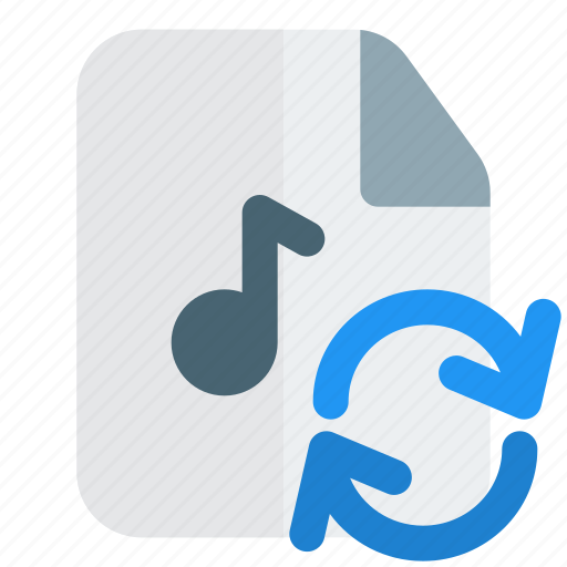 Sync, music, file, loop arrows icon - Download on Iconfinder