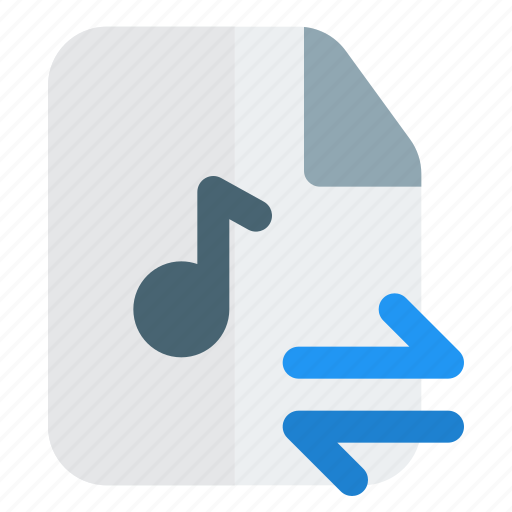 Transfer, music, file, arrows icon - Download on Iconfinder