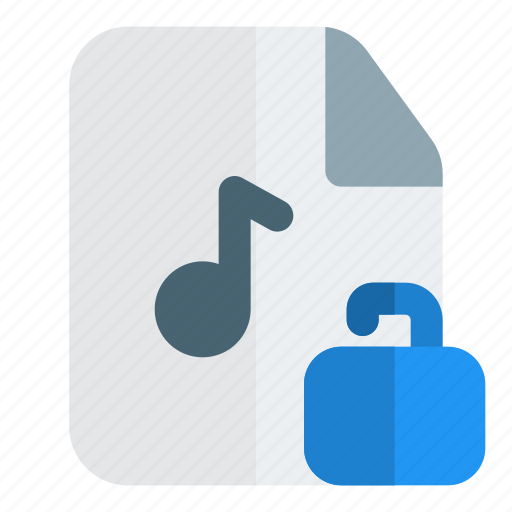 Unlock, music, file, open icon - Download on Iconfinder