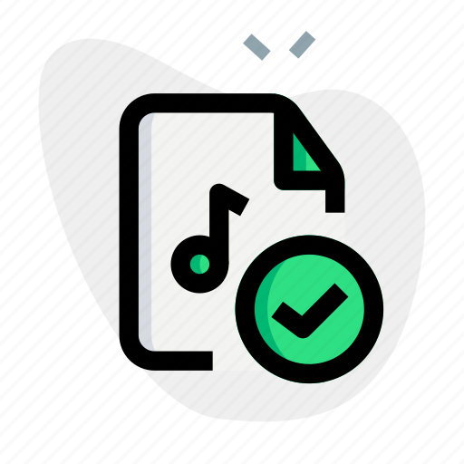 Check, music, file, tick mark icon - Download on Iconfinder