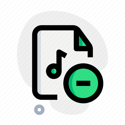 Remove, music, file, minus icon - Download on Iconfinder