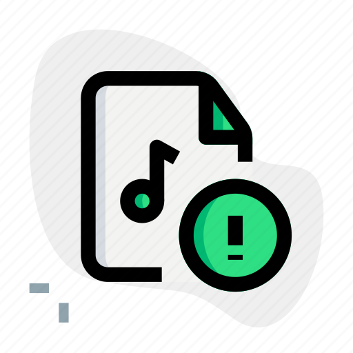 Warning, music, file, alert icon - Download on Iconfinder