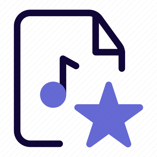 Favourite, music, file, star, rating icon - Download on Iconfinder