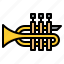 instrument, music, musical, trumpet 