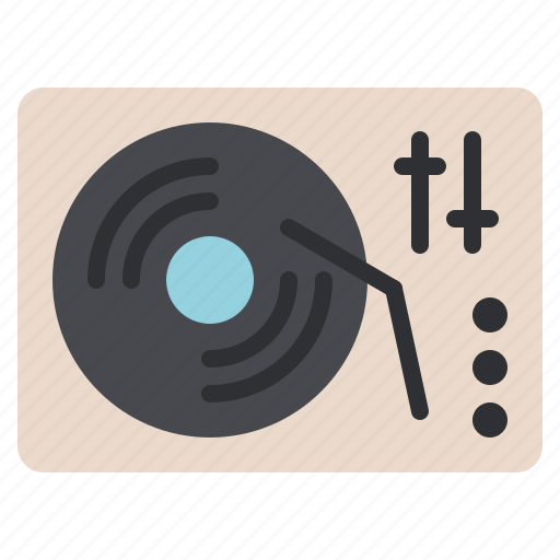 Disc, lp, music, old, player, turntable, vintage icon - Download on Iconfinder