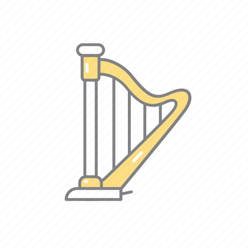 Classic, harp, instrument, melody, music, music instrument, sound icon - Download on Iconfinder