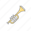 instrument, melody, music, music instrument, sound, trumpet 