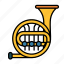 brass, french, horn, instrument, music, musical, band 