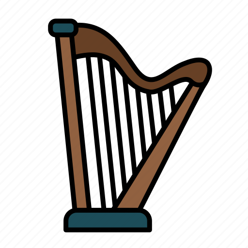 Harp, instrument, lyre, music, classical, orchestra, string icon - Download on Iconfinder