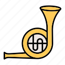 french, horn, instrument, music, musical