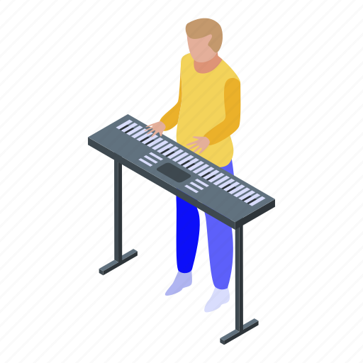 Cartoon, isometric, keyboard, music, musical, playing, vintage icon - Download on Iconfinder