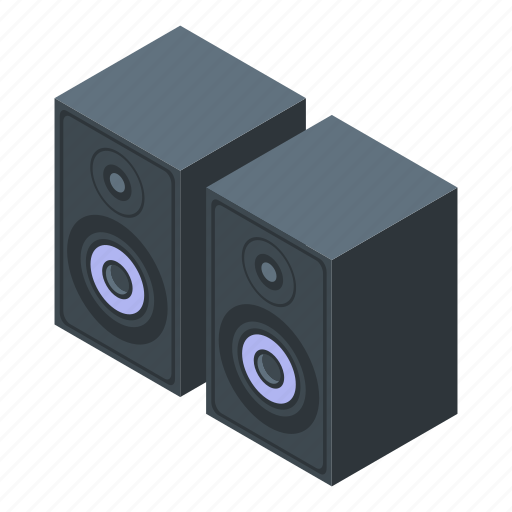 Cartoon, isometric, music, musical, party, retro, speaker icon - Download on Iconfinder