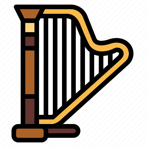 Harp, instrument, music, string, symphony icon - Download on Iconfinder