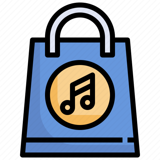 Shopping, bag, music, shop, commerce, and, store icon - Download on Iconfinder