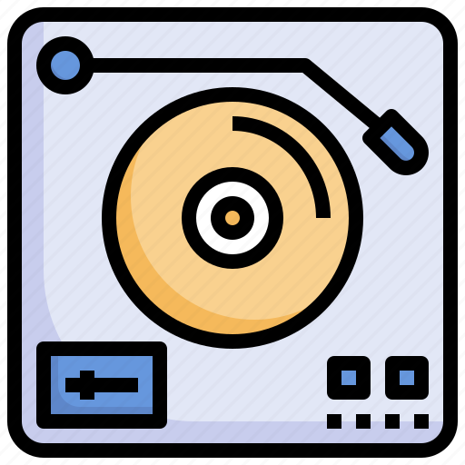 Turntable, music, and, multimedia, lp, player, vinyl icon - Download on Iconfinder