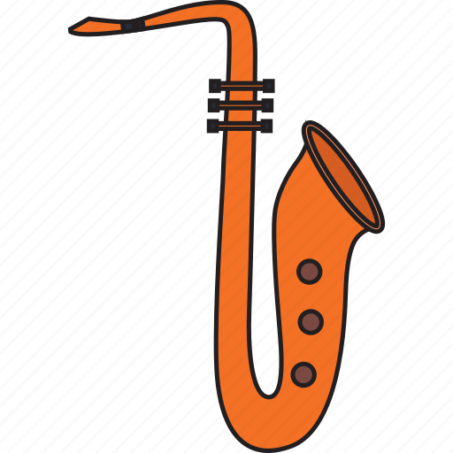 Musical, instrument, melody, music, play, sacxophone icon - Download on Iconfinder
