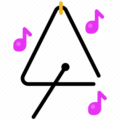 Triangle, musical, music, instrument, sound icon - Download on Iconfinder