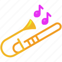 trombone, trumpet, musical, music, jazz, jazz music, musical instrument, instrument