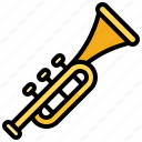 trumpet, music, jazz, instrument, equipment