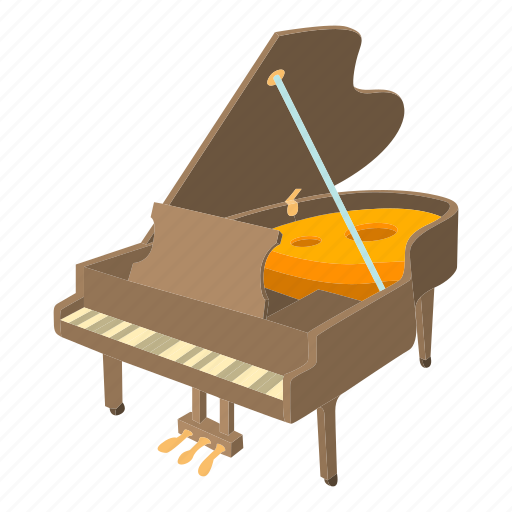 Grand, grand piano, isometric, key, melody, orchestra, popular icon - Download on Iconfinder