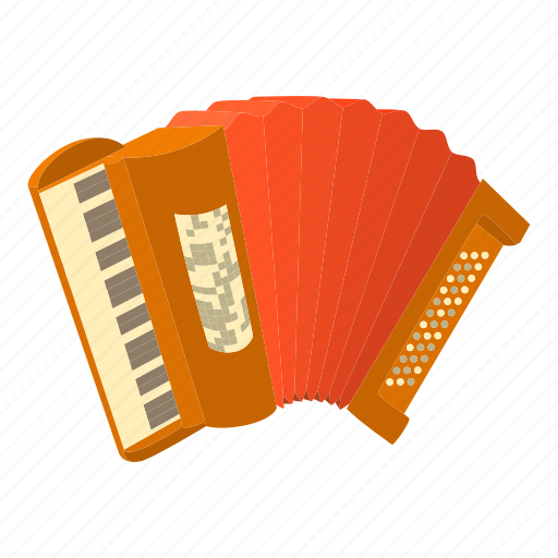 Accordion, acoustic, cartoon, classical, leisure, orchestra, red icon - Download on Iconfinder