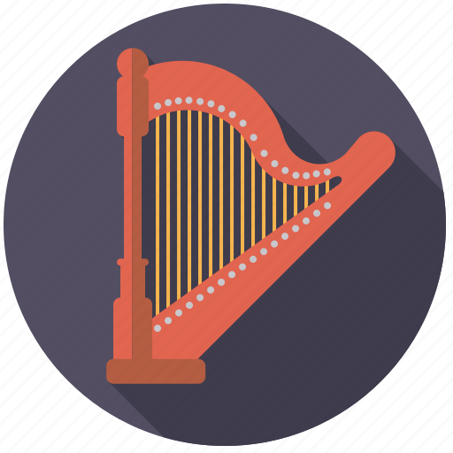 Concert harp, harp, instrument, music, sound, string icon - Download on Iconfinder