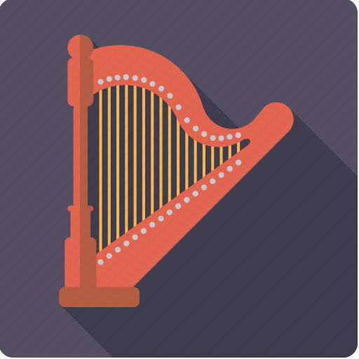 Concert, harp, instrument, music, sound, string icon - Download on Iconfinder
