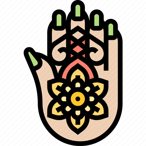 Henna, paint, hand, arab, tradition icon - Download on Iconfinder