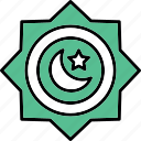 muslim, decoration, ramadan, moon, lamp, crescent, light
