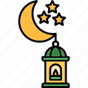 ramadan, decoration, moon, lamp, crescent, muslim, light