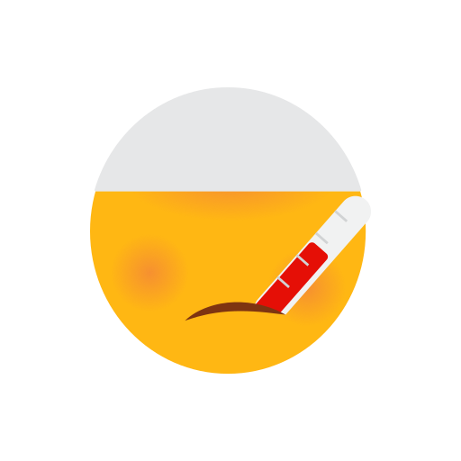 Emoji, face, fever, islam, muslim, sick, thermometer icon - Free download