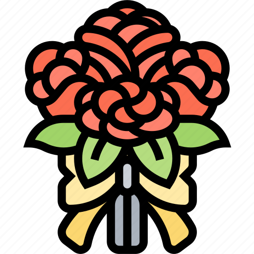Bouquet, flower, roses, wedding, decoration icon - Download on Iconfinder