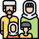 family, muslim, islamic, parent, children