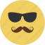 glasses, mustache, avatar, human, man, profile 