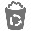 bin, can, delete, litter, paper, recycle, trash