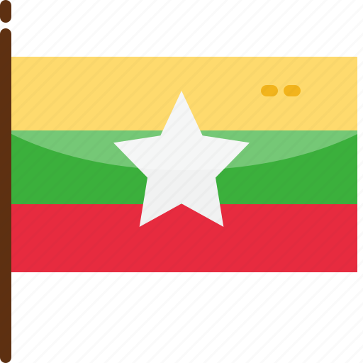 Flag, myanmar, nation icon - Download on Iconfinder