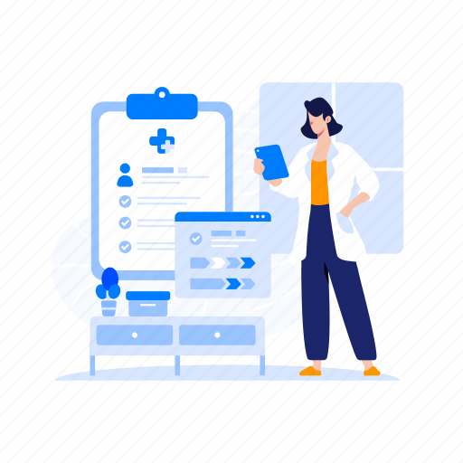 Medical, record, data, patient, health, hospital, clinic illustration - Download on Iconfinder