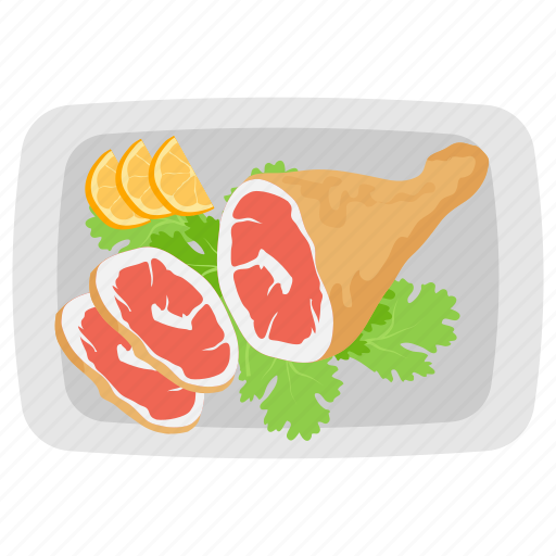 Roasted beef, prosciutto, pancetta, italian dish, italy dish, prosciutto platter, parma ham icon - Download on Iconfinder