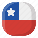chile, country, flag, nation, national, square, world