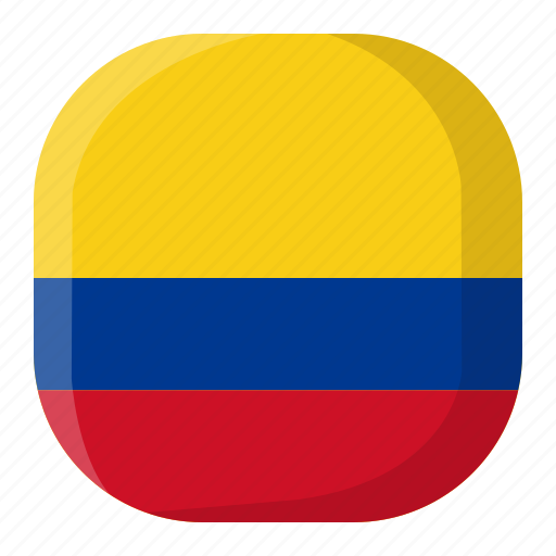 Colombia, country, flag, nation, national, square, world icon - Download on Iconfinder