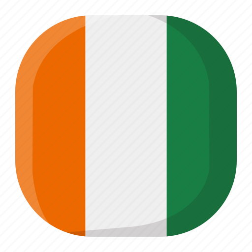 Country, flag, ivory coast, nation, national, square, world icon - Download on Iconfinder