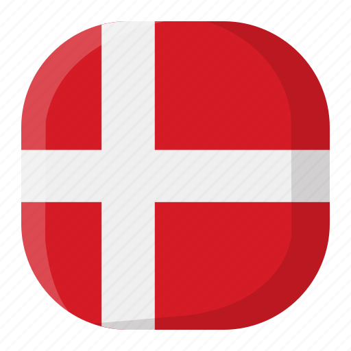 Country, denmark, flag, nation, national, square, world icon - Download ...