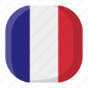 country, flag, france, nation, national, square, world