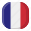country, flag, france, nation, national, square, world 