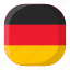 country, flag, germany, nation, national, square, world 