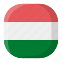 country, flag, hungary, nation, national, square, world