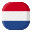 country, flag, nation, national, netherlands, square, world