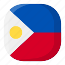 country, flag, nation, national, philippines, square, world