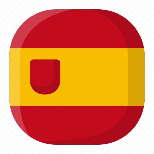Country, flag, nation, national, spain, square, world icon - Download on Iconfinder
