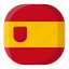 country, flag, nation, national, spain, square, world 